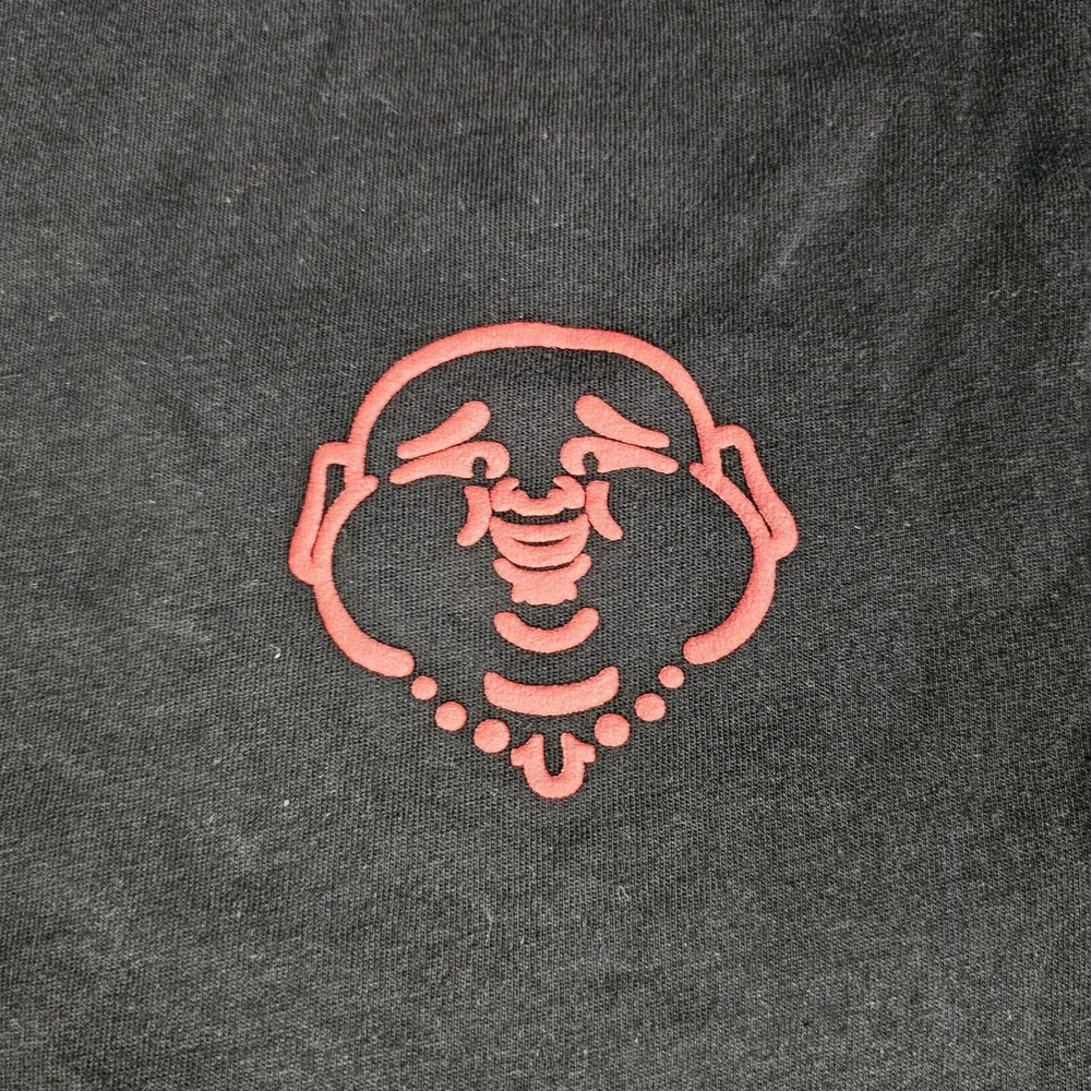 NWT True Religion Buddha Coin Tee Shirt Mens XXL Black Graphic T-Shirt